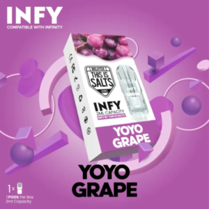 Infy Pod น้ำยาบุหรี่ไฟฟ้า พอตหัวใส กลิ่นองุ่นโยโย่ Yoyo Grape​