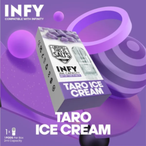 Infy Pod น้ำยาบุหรี่ไฟฟ้า พอตหัวใส กลิ่นไอศกรีมเผือก Taro Ice Cream