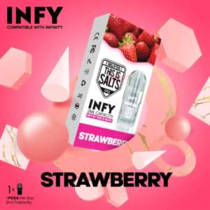 Infy Pod น้ำยาบุหรี่ไฟฟ้า พอตหัวใส กลิ่นสตรอว์เบอร์รี่ Strawberry